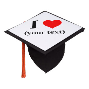 Toque De Diplômé J'AI LE COEUR ! Tassle Topper Pour Graduation -