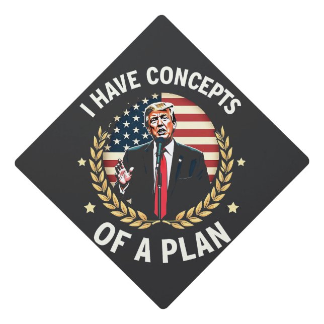 Toque De Diplômé J'Ai Les Concepts D'Un Plan Trump Débat Élection (Devant)