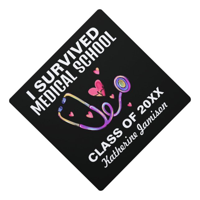 Toque De Diplômé J'ai survécu à l'école Médicale (Devant)