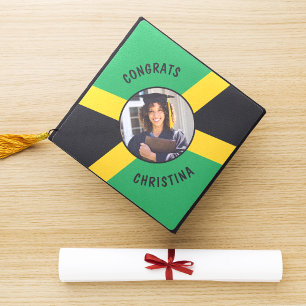 Toque De Diplômé Jamaïque Jamaican Flag Photo Grad Félicitations