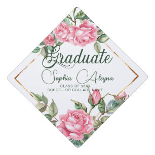 Toque De Diplômé Jardin de fleurs de rose de remise de diplôme