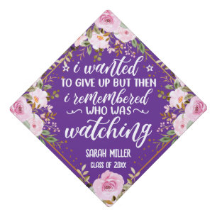 Toque De Diplômé Je Me Souviens De Qui Regardait Floral Inspiration