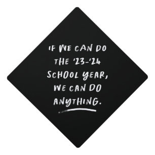 Toque De Diplômé Je peux faire n'importe quoi classe noire et blanc