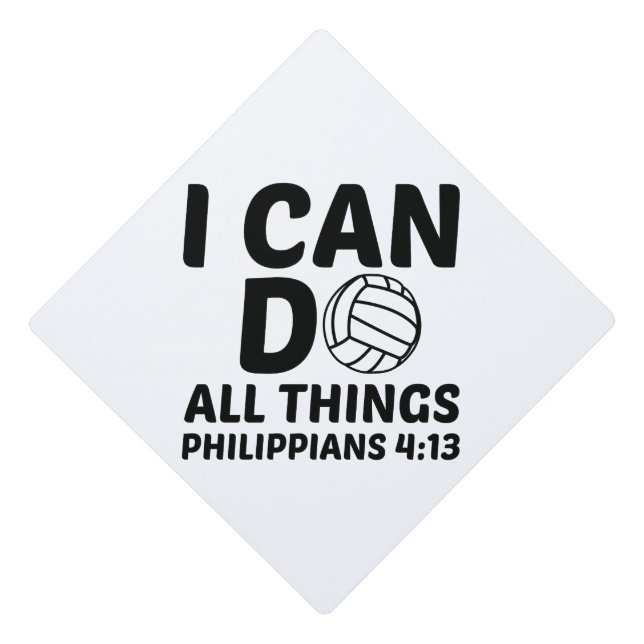 TOQUE DE DIPLÔMÉ JE PEUX FAIRE TOUTES LES CHOSES VOLLEYBALL (Devant)