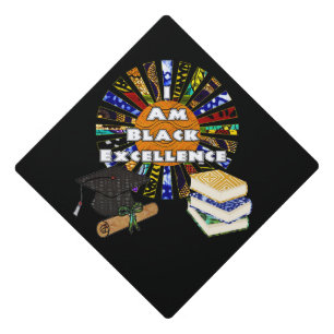 Toque De Diplômé Je suis Black Excellence African Fabric Collage