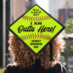 Toque De Diplômé Je Suis Dehors Ici Joueur De Softball Drôle Citati