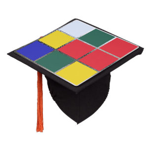 Toque De Diplômé Jeu de cube de puzzle Couleurs primaires Coloré Ro