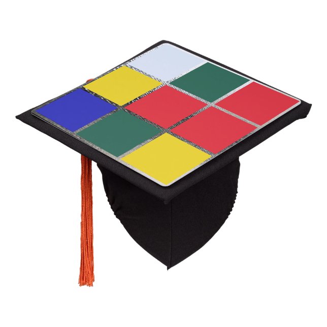 Toque De Diplômé Jeu de cube de puzzle Couleurs primaires Coloré Ro (Incliné)
