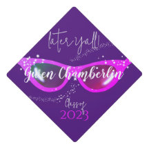 Joli Décontracté "plus tard Y'all" Purple Pink Gra