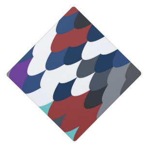 Toque De Diplômé Joli motif de croûte de poisson coloré