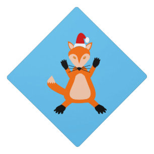 Toque De Diplômé Joli renard de Noël