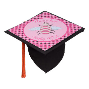 Toque De Diplômé Jolie fille rose bébé Bee personnalisée