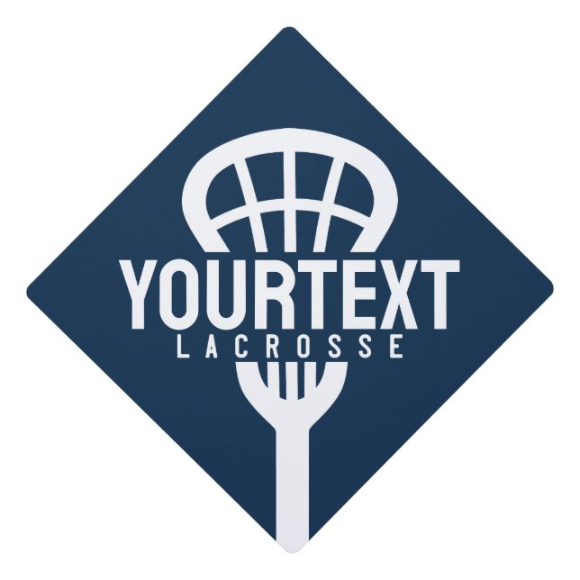 Toque De Diplômé Joueur de crosse TEXTE PERSONNALISÉ Team Mesh Spor (Devant)