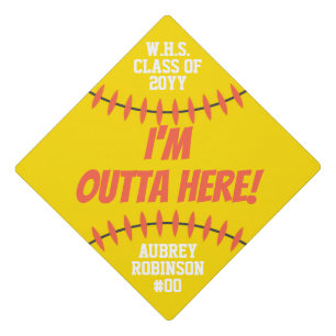 Toque De Diplômé Joueuse de softball Équipe de fin d'études Soirée