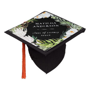 Toque De Diplômé Jour tropical floral de guirlande