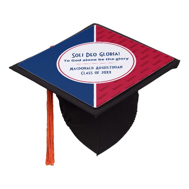 Toque De Diplômé Keepsaké SOLI DEO GLORIA (Incliné)