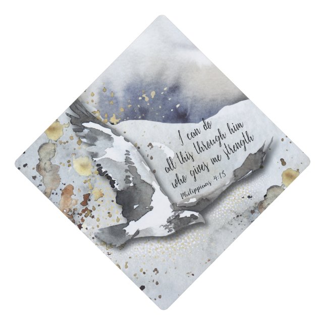 Toque De Diplômé La Bible chrétienne et l'aquarelle inspirante (Devant)