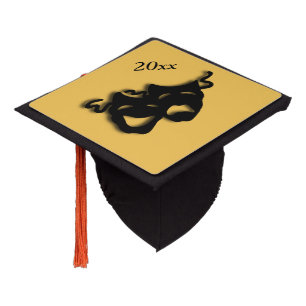Toque De Diplômé La comédie et la tragédie masquent l'or pendant l'