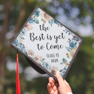Toque De Diplômé Le meilleur est à venir  Dusty Floral Custom