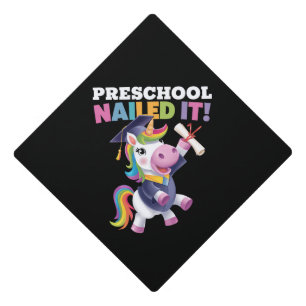 Toque De Diplômé Le préscolaire l'a cloué Unicorn Graduation Cap