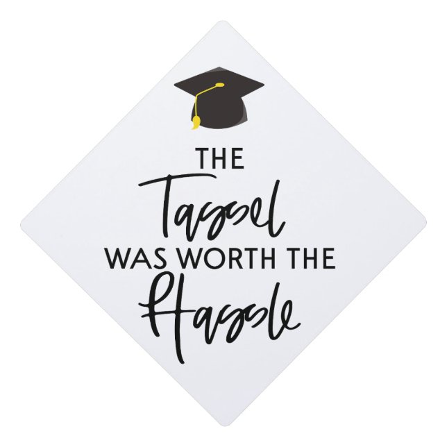 Toque De Diplômé Le Tassel Vaut La Peine Du Hassle Black Graduate (Devant)