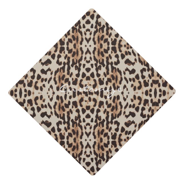 Toque De Diplômé Leopard Spots Motif Thunder_Cove (Devant)