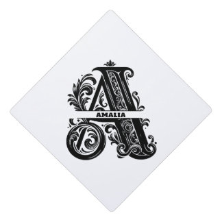 Toque De Diplômé Lettre A, Nom Personnalisé Monogrammé