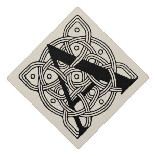 Toque De Diplômé Lettre A Vintage Monogramme De Noeud Celtique