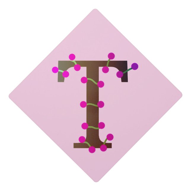 Toque De Diplômé Lettre T avec déco le (Devant)