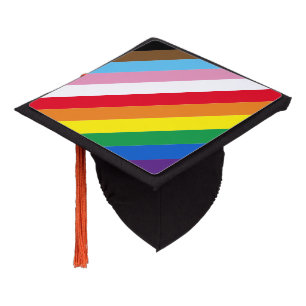 Toque De Diplômé Lgbtq arc-en-ciel 11 bandes inclus drapeau gay pri