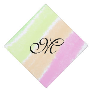 Toque De Diplômé Lignes d'aquarelle stripe arc-en-ciel ajouter votr