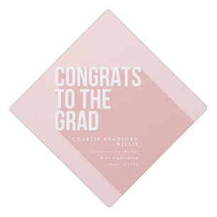 TOQUE DE DIPLÔMÉ LONGUE OMBRE FÉLICITES À LA GRADE