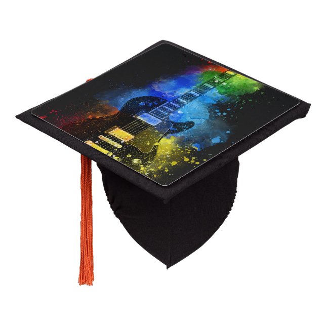 Toque De Diplômé Love Music Guitare Graphisme Musicien (Incliné)