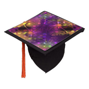 Toque De Diplômé Lumières étincelantes chic lumière sur coloré