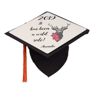 Toque De Diplômé Mâle et cerfs communs des bourgeons BOHO