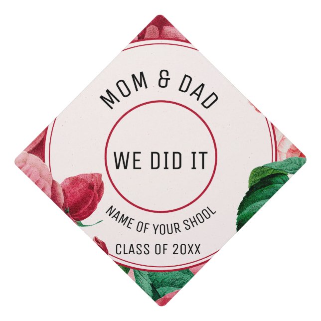 Toque De Diplômé Maman et papa Nous l'avons fait | Année de classe  (Devant)