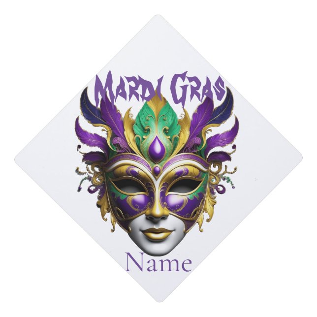 Toque De Diplômé Mardi Gras Masque Thunder_Cove (Devant)