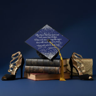 Toque De Diplômé Marine Bleu Parties scintillant Argent Christian V