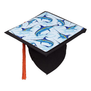Toque De Diplômé Marlin Bleu Jaillissant de l'Océan