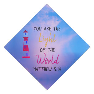 Toque De Diplômé Matthew 5:14 Graduation Cap Tassel Topper