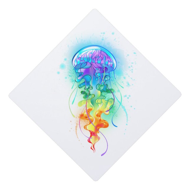 Toque De Diplômé Méduse arc-en-ciel (Devant)