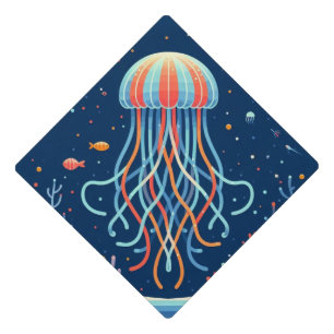 Toque De Diplômé méduse marine/plage/côtière