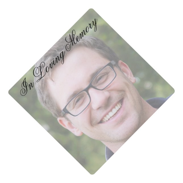 Toque De Diplômé Mémorial Personnalisé En Mémoire D'Amour (Devant)