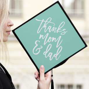 Toque De Diplômé Menthe Merci Maman et Papa