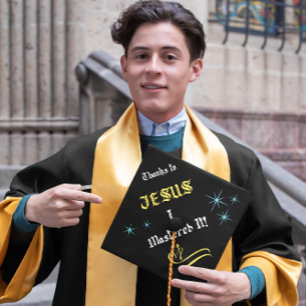 TOQUE DE DIPLÔMÉ MERCI À JÉSUS JE L'AI MAÎTRISÉ ! CHRÉTIEN