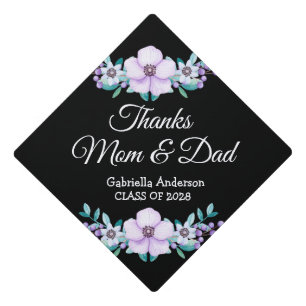 Toque De Diplômé Merci à maman et papa pour la couronne de fleurs