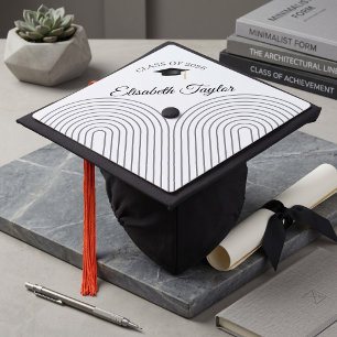 Toque De Diplômé Minimaliste Couronne de Pompon de Diplôme Arch   R