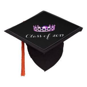 Toque De Diplômé Miss USA style Graduation Cap Topper Orchid Crown