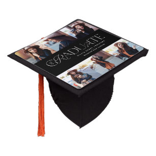 Toque De Diplômé Moderne multi photo noir élégant