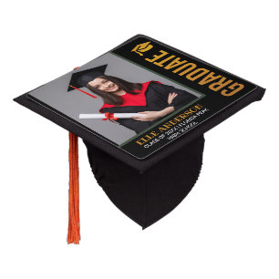 Toque De Diplômé Moderne Tournesol Photo Graduation Cap Graduation